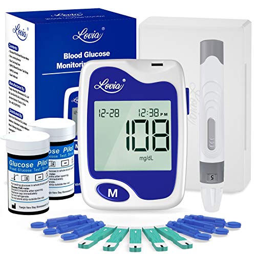 Fora 6 Connect Blood Glucose Set with 1 Meter, 50 Test Strips, 50 Lancets, Painless Design Lancing Device, Carry Case, Accurate Blood Sugar