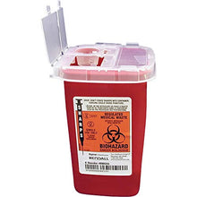 Load image into Gallery viewer, Pack of 2 - Brand Unimed-Midwest 1 Quart Flip Top Sharps Container, 6.3&quot; x 4.5&quot; x 4.3&quot;, Color Red
