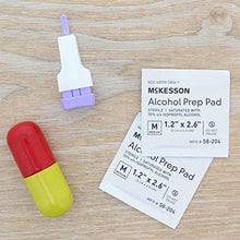 Load image into Gallery viewer, McKesson Prevent Lancet Push Button 28 Gauge 1.6 mm Depth 1 Box(s), 100 /Box
