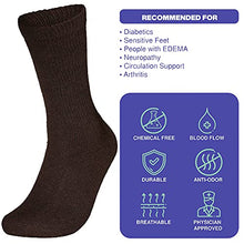 Load image into Gallery viewer, Special Essentials 12 Pairs Women&#39;s Cotton Diabetic Crew Socks Black 9-11
