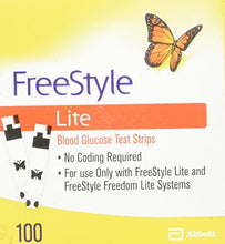 Load image into Gallery viewer, FreeStyle Lite Test strips, 100 ct
