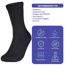 Load image into Gallery viewer, Special Essentials 12 Pairs Women&#39;s Cotton Diabetic Crew Socks Black 9-11
